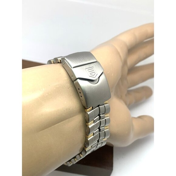 Tag Heuer Men's Watch CH1150-0 Swiss Quartz Chronograph 18k Yellow Gold Steel - Picture 11 of 16